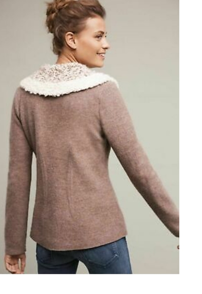 Anthropologie Rosie Neira Bourgogne Wool Jacket - Picture 2 of 9